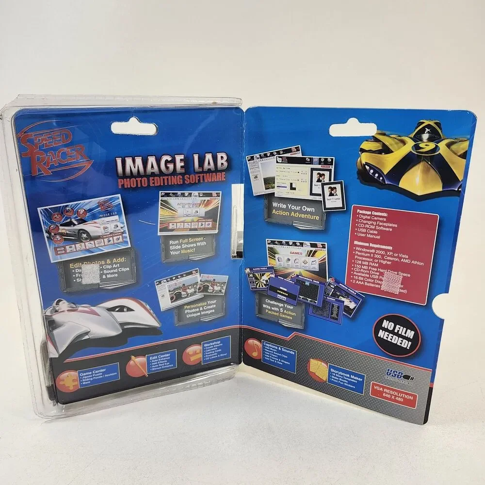 Speed Racer Mach 5 Digital Camera w/ Editing Software 3 Faceplates Vintage 2008